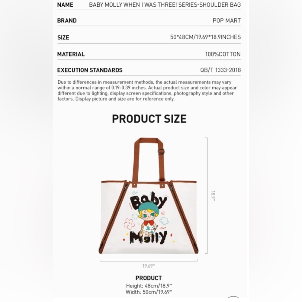 POP MART Baby Molly When I Was 3 Apron / Tote Bag - Picture 11 of 13